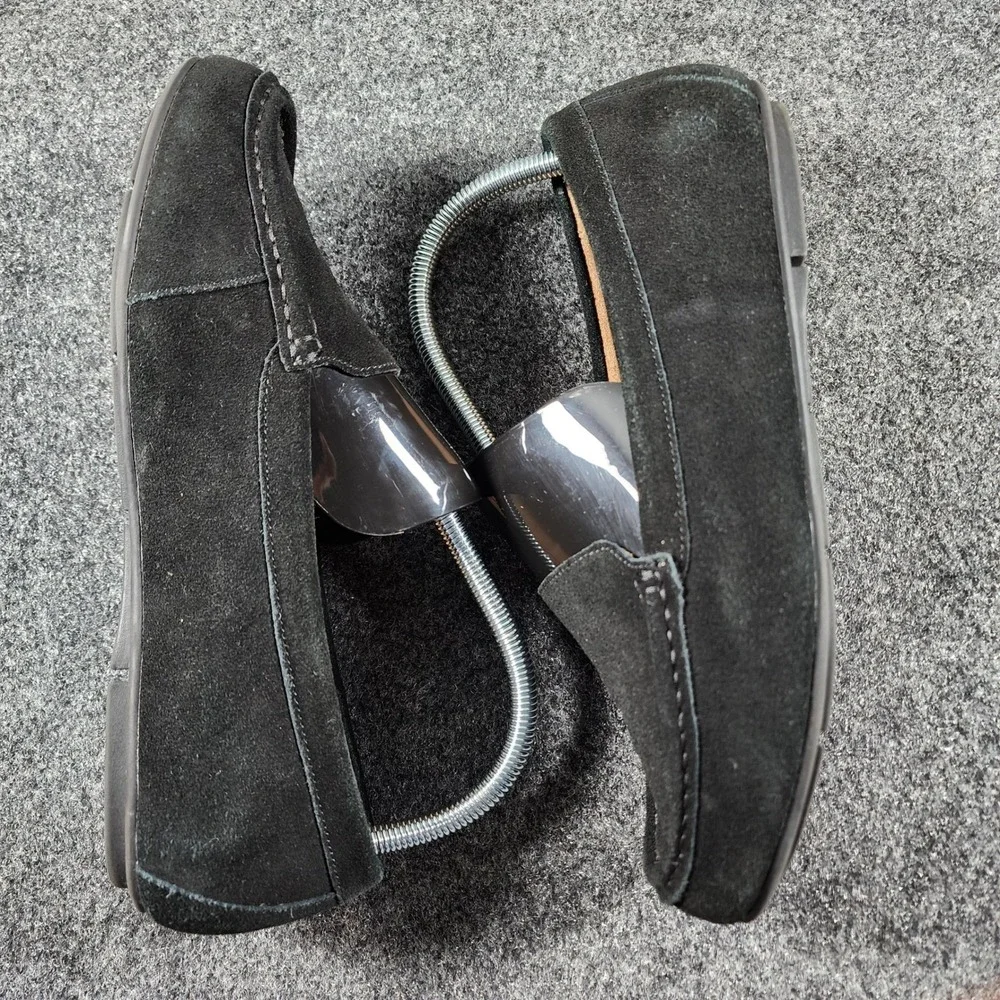 Vionic Debbie Loafers Womens 9 Wide Black Suede Orthotic Slip On Flats